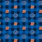 Sykel Enterprises-Boise State University Fleece Fabric-Boise State Broncos Buffalo Plaid Fleece Blanket Fabric-Sold by the yard